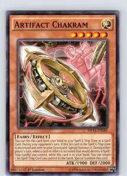 Yu-Gi-Oh TCG Artifact Chakram MP15-EN088 1st Edition Common Card NM - Image 1