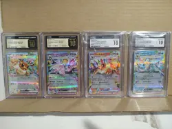 Pokemon Graded Cards, Lot of 4, Vaporeon, Flareon, Espeon, Eevee, FREE SHIPPING - Image 1