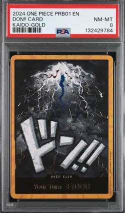 Kaido Gold Don!! Card PSA 8 English PRB01 One Piece TCG NM (Pop 1 😂) - Image 1