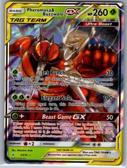 Pheromosa & Buzzwole GX 1/214 SM - Unbroken Bonds - Pokemon Card - NM - Image 1