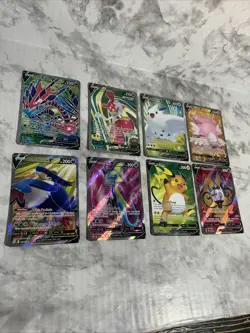 Set Of 8 Full Art V Pokemon Cards NM Bulk - Raichu Inteleon Eternatus TCG - Image 2