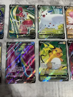 Set Of 8 Full Art V Pokemon Cards NM Bulk - Raichu Inteleon Eternatus TCG - Image 5