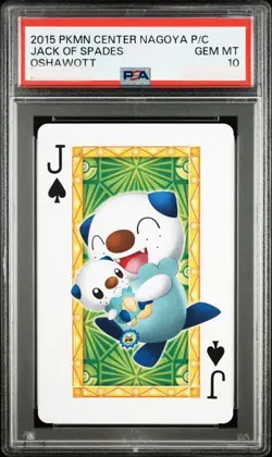 PSA 10 2015 POKEMON CENTER NAGOYA PLAYING CARDS OSHAWOTT JACKOF SPADES JPN - Image 1
