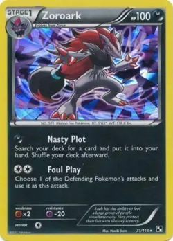Zoroark - 71/114 - Cracked Ice Holo Rare - Theme Deck Exclusives #71/114 Pokemon - Image 1