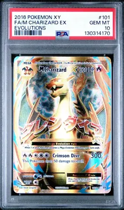2016 POKEMON XY FA/M CHARIZARD EX EVOLUTIONS 101/108 PSA 10 GEM MINT ✨ - Image 3