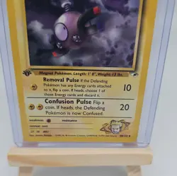 Lt. Surge’s Magnemite Gym Heroes Pokemon Card 50/132 1st edition not PSA RAW - Image 3