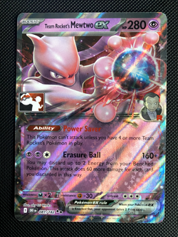 Team Rocket's Mewtwo Ex Play Stamped Pokemon Prize Pack Series 8 - Image 1