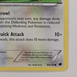 Eevee 89/116 Common BW Plasma Freeze LP Pokemon - Image 5