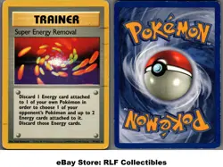 1999 Pokemon, Base Set, #79/102 Super Energy Removal, Rare (b) - Image 1