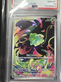 Bulbasaur 133/132 Me01: Mega Evolution Holo Illustration Rare PSA 10 Pokemon - Image 2