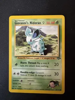 Pokemon TCG Giovanni's Nidoran Gym Challenge 75/132 Regular LP. - Image 1