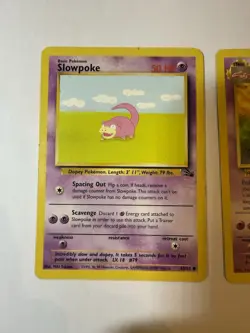 Base Edition Slowpoke & Slowbro Fossil Common Vintage Pokemon TCG - Image 3
