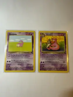 Base Edition Slowpoke & Slowbro Fossil Common Vintage Pokemon TCG - Image 5