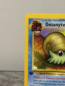 1st Edition Omanyte 52/62 Pokemon TCG WOTC Base Set Fossil NM - Image 2