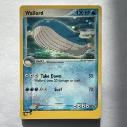 Pokemon Wailord 14/109 EX Ruby & Sapphire Holo Rare LP - Image 1