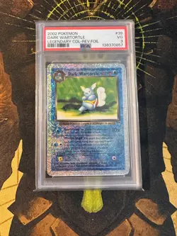 Pokemon Dark Wartortle 39/110 Legendary Collection Reverse Holo PSA 3 - Image 1