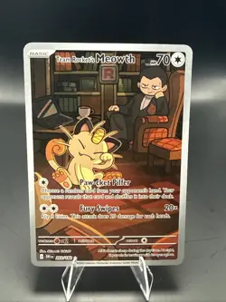 Pokemon Team Rocket's Meowth 203/182 Sv10: Destined Rivals Holo - Image 1