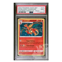 Pokemon Card Special Delivery Charizard Pkm Center Promo SWSH075 Eng- PSA 9 MINT - Image 1