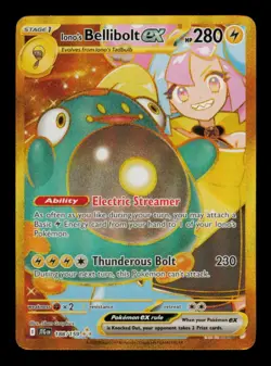 Pokemon Card Iono's Bellibolt ex 188/159 Journey Together Secret Rare NM 2025 - Image 1