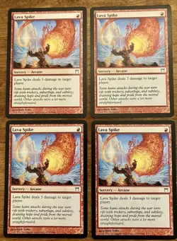 Champions of Kamigawa MTG Playset Lava Spike Magic - Image 1