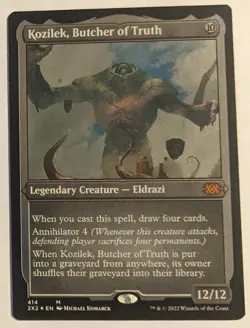 MTG English Magic Card NM FOIL Etched KOZILEK, BUTCHER OF TRUTH Double Masters 2 - Image 1