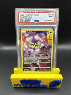 2022 POKEMON SWSH LOST ORIGIN #TG09 FULL ART/SPIRITOMB TRAINER GALLERY PSA 9 - Image 1