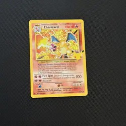 Pokemon TCG Charizard Holo Rare Card 25th Anniversary Edition 4/102 - NM - Image 1