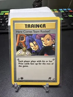 Here Comes Team Rocket-Unlimited Edition Regular LP Rare Pokemon Card WOTC - Image 1