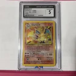 Charizard Pokemon (1999) Base Set 4/102 Holo CGC 5 Card - Image 1