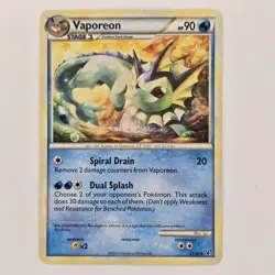 Vaporeon 41/90 Uncommon HS Undaunted MP Pokemon - Image 1