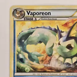 Vaporeon 41/90 Uncommon HS Undaunted MP Pokemon - Image 2