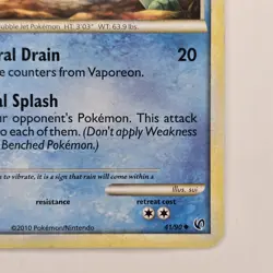 Vaporeon 41/90 Uncommon HS Undaunted MP Pokemon - Image 5