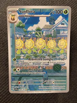 Pokemon TCG Sunflora Illustration Rare SV06: Twilight Masquerade 169/167 NM - Image 3