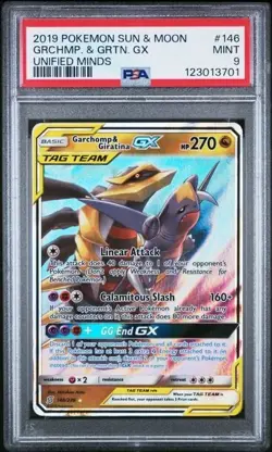 Garchomp And Giratina GX 146/236 Full Art PSA 9 2019 Pokemon Sun And Moon - Image 1