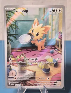 2025 POKEMON WHITE FLARE ILLUSTRATION RARE LILLIPUP #154/086 - Image 1
