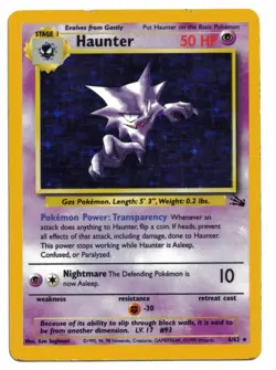 Pokemon Card: Haunter HOLO 6/62 Fossil Set Vintage Rare! EX - Image 1