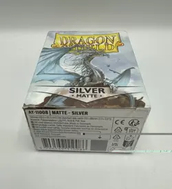 Dragon Shield Sleeves - 100 Matte Silver Sleeves for Standard Size Cards - NEW - Image 3
