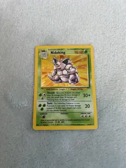 Pokemon TCG Nidoking Base Set Holo Unlimited Rare Card 11/102 NM Condition - Image 1