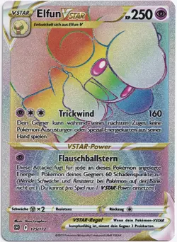 Pokemon Elfun VSTAR Rainbow Secret Rare Strahlende Sterne 175/172 NM Deutsch - Image 1