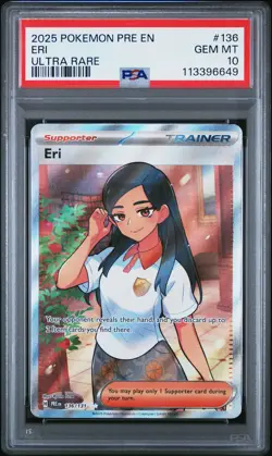 2025 Pokemon Pre EN-Prismatic Evolutions Eri Ultra Rare PSA 10 #136 - Image 1