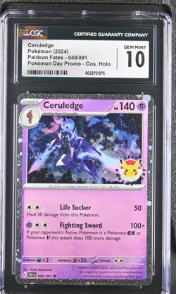 Ceruledge 040/091 (Pokemon 2024) CGC 10 - Pokemon Day Promo Paldean Fates - Image 1
