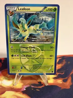 Pokemon TCG - Leafeon 11/116 Rare BW Plasma Freeze LP Team Plasma - Image 2