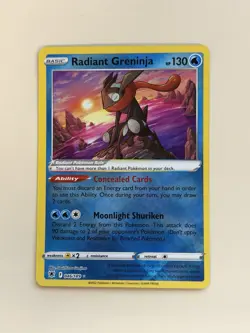 Pokemon TCG Radiant Greninja 046/189 NM Reverse Holo Astral Radiance - Image 1
