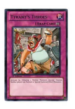 Yugioh- 1X Tyrant's Throes - Rare - 1st Edition - PHSW-EN076 - Near Mint - Image 1