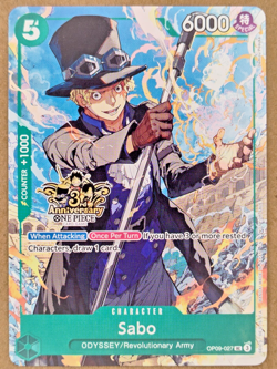 Sabo OP09-027 UC Alt 3rd Anniversary promo ENGLISH NM One Piece - Image 3
