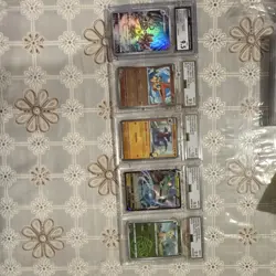 Pokemon Graded Japanese/English Card Lot Rayquaza Leafeon Victini Gabite - Image 1