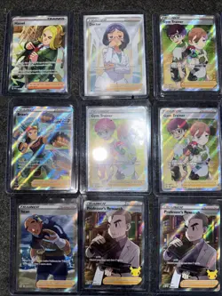 Pokemon Full Art Trainer Lot (25 Cards) Rainbow Double Sleeved Rare - Image 2