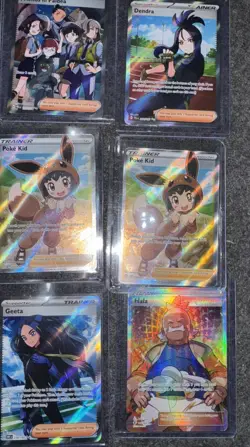 Pokemon Full Art Trainer Lot (25 Cards) Rainbow Double Sleeved Rare - Image 3