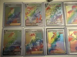 Pokemon Card Rainbow LOT (13 cards) Full Art, Rainbow RARE - Near Mint Condition - Image 2