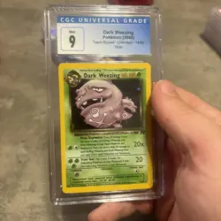 Dark Weezing Team Rocket 14/82 CGC Mint 9 Graded Vintage Pokemon TCG Card - Image 1